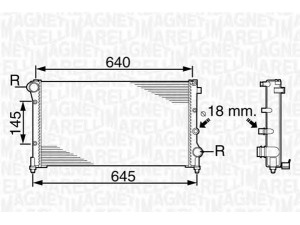 MAGNETI MARELLI 350213382000 radiatorius, variklio aušinimas 
 Aušinimo sistema -> Radiatorius/alyvos aušintuvas -> Radiatorius/dalys
46798743, 51729379, 51773193