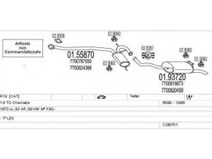MTS C280701008247 išmetimo sistema 
 Išmetimo sistema -> Išmetimo sistema, visa