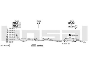 BOSAL 062.970.78 išmetimo sistema 
 Išmetimo sistema -> Išmetimo sistema, visa