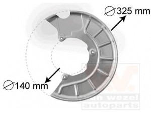 VAN WEZEL 7622371 apsauginis skydas, stabdžių diskas 
 Stabdžių sistema -> Diskinis stabdys -> Stabdžių dalys/priedai
1K0615311B, 1K0615311F