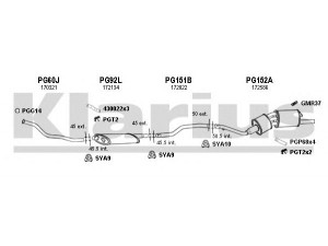 KLARIUS 630076U išmetimo sistema 
 Išmetimo sistema -> Išmetimo sistema, visa