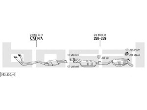 BOSAL 052.220.40 išmetimo sistema 
 Išmetimo sistema -> Išmetimo sistema, visa