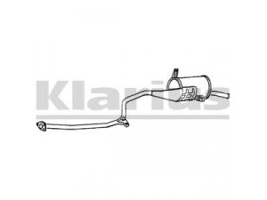 KLARIUS 260066 galinis duslintuvas 
 Išmetimo sistema -> Duslintuvas
501841, MB252676, 501841, MB252676