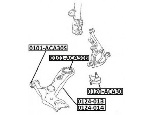 ASVA 0124-014 vikšro valdymo svirtis 
 Ašies montavimas/vairavimo mechanizmas/ratai -> Valdymo svirtis/pasukamosios svirties sujungimas -> Vairo trauklės (valdymo svirtis, išilginis balansyras, diago
48069-42050