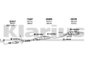 KLARIUS 750162E išmetimo sistema 
 Išmetimo sistema -> Išmetimo sistema, visa