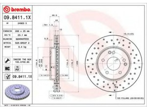 BREMBO 09.8411.1X stabdžių diskas 
 Dviratė transporto priemonės -> Stabdžių sistema -> Stabdžių diskai / priedai
2034210312