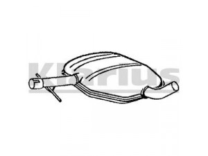 KLARIUS 210590 vidurinis duslintuvas 
 Išmetimo sistema -> Duslintuvas
3A0253409, 3A0253409, 3A0253409