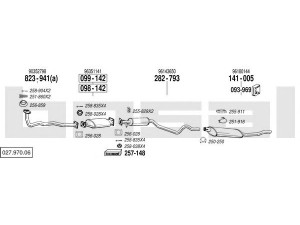 BOSAL 027.970.06 išmetimo sistema 
 Išmetimo sistema -> Išmetimo sistema, visa