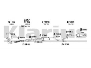 KLARIUS 361381U išmetimo sistema 
 Išmetimo sistema -> Išmetimo sistema, visa