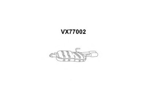 VENEPORTE VX77002 galinis duslintuvas 
 Išmetimo sistema -> Duslintuvas
24456221, 5852160, 24456221, 5852160