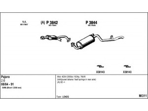 FENNO MI311 išmetimo sistema 
 Išmetimo sistema -> Išmetimo sistema, visa