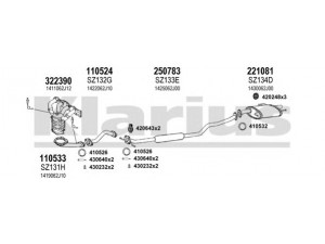 KLARIUS 820125E išmetimo sistema 
 Išmetimo sistema -> Išmetimo sistema, visa