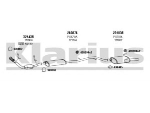 KLARIUS 631077E išmetimo sistema 
 Išmetimo sistema -> Išmetimo sistema, visa