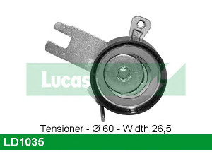 LUCAS ENGINE DRIVE LD1035 įtempiklio skriemulys, paskirstymo diržas