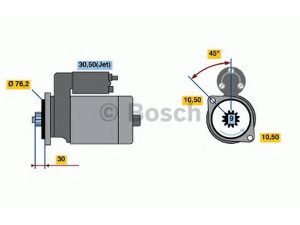 BOSCH 0 001 124 013 starteris 
 Elektros įranga -> Starterio sistema -> Starteris
441 0 4009 220 6, 6U0 911 023 A