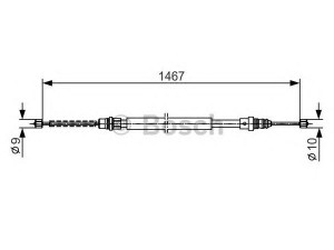 BOSCH 1 987 477 332 trosas, stovėjimo stabdys 
 Stabdžių sistema -> Valdymo svirtys/trosai
77 00 766 098