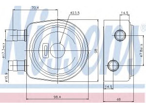 NISSENS 90697 alyvos aušintuvas, variklio alyva 
 Aušinimo sistema -> Radiatorius/alyvos aušintuvas -> Alyvos aušintuvas
1660067JG0, 21300-00Q0A, 2130000QAA