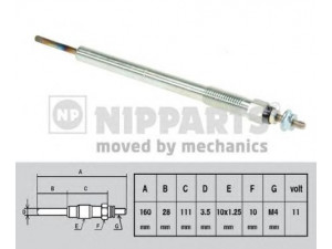 NIPPARTS N5712025 kaitinimo žvakė 
 Kibirkšties / kaitinamasis uždegimas -> Kaitinimo kaištis
19580-0R010, 19580-0R020, 19850-0R010