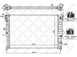 STELLOX 10-25138-SX radiatorius, variklio aušinimas 
 Aušinimo sistema -> Radiatorius/alyvos aušintuvas -> Radiatorius/dalys
1635000003, 1635000303, 1635000404