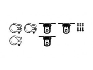 HJS 82 11 4502 montavimo komplektas, išmetimo sistema 
 Dviratė transporto priemonės -> Išmetimo sistema -> Surinkimo komplektas