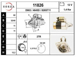 EAI 11826 starteris
M1T74081, M1T75681, 23300AA050