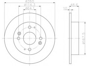 HELLA 8DD 355 105-311 stabdžių diskas 
 Stabdžių sistema -> Diskinis stabdys -> Stabdžių diskas
42510SM4950, 42510SMA950, 42510SN7000