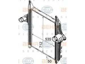 HELLA 8ML 376 746-291 tarpinis suslėgto oro aušintuvas, kompresorius 
 Variklis -> Oro tiekimas -> Įkrovos agregatas (turbo/superįkrova) -> Tarpinis suslėgto oro aušintuvas
81.06130.0191