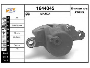 SNRA 1644045 stabdžių apkaba
S12133990, S12133990