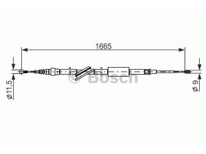 BOSCH 1 987 477 249 trosas, stovėjimo stabdys 
 Stabdžių sistema -> Valdymo svirtys/trosai
8N0 609 721 E, 8N0 609 721 G, 8N0 609 721 H