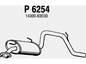 FENNO P6254 galinis duslintuvas 
 Išmetimo sistema -> Duslintuvas
14300-83E00