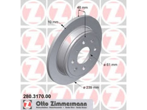 ZIMMERMANN 280.3170.00 stabdžių diskas 
 Dviratė transporto priemonės -> Stabdžių sistema -> Stabdžių diskai / priedai
42510-SE0-000, 42510-SE0-010, 42510-SH3-G00