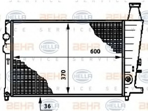 HELLA 8MK 376 719-221 radiatorius, variklio aušinimas 
 Aušinimo sistema -> Radiatorius/alyvos aušintuvas -> Radiatorius/dalys
1301.M3, 96 127 227, 96.127.227