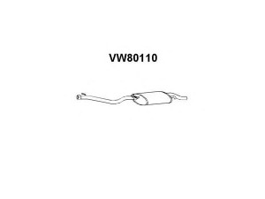 VENEPORTE VW80110 galinis duslintuvas 
 Išmetimo sistema -> Duslintuvas
191253609B, 191253609F