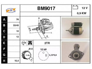 SNRA BM9017 starteris 
 Elektros įranga -> Starterio sistema -> Starteris