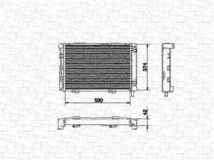 MAGNETI MARELLI 350213530000 radiatorius, variklio aušinimas 
 Aušinimo sistema -> Radiatorius/alyvos aušintuvas -> Radiatorius/dalys
1245000503, 1245002403