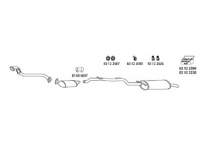 HJS BMW_261 išmetimo sistema 
 Išmetimo sistema -> Išmetimo sistema, visa