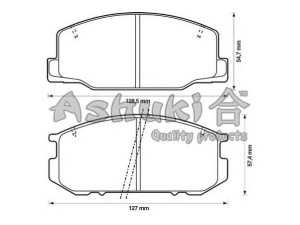 ASHUKI T114-16 stabdžių trinkelių rinkinys, diskinis stabdys 
 Techninės priežiūros dalys -> Papildomas remontas
04465-14050, 04465-14190, 04465-28150