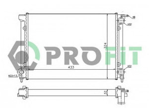 PROFIT PR 9521A2 radiatorius, variklio aušinimas 
 Aušinimo sistema -> Radiatorius/alyvos aušintuvas -> Radiatorius/dalys
191121253D, 191121253K, 191121253D