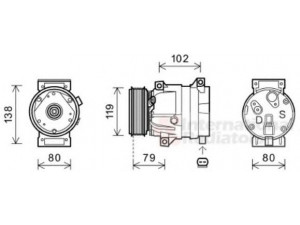 VAN WEZEL 4300K474 kompresorius, oro kondicionierius 
 Oro kondicionavimas -> Kompresorius/dalys
8200421410, 8200777426