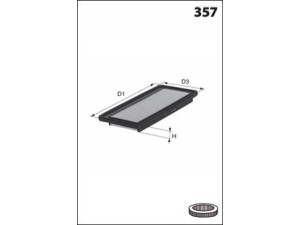 MECAFILTER ELP9324 oro filtras 
 Techninės priežiūros dalys -> Techninės priežiūros intervalai
281130X100