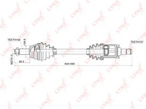 LYNXauto CD-1423 kardaninis velenas 
 Ratų pavara -> Kardaninis velenas
31 60 7 545 125