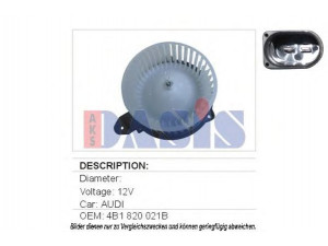 AKS DASIS 740166N vidaus pūtiklis 
 Šildymas / vėdinimas -> Orpūtė/dalys
4B1820021B