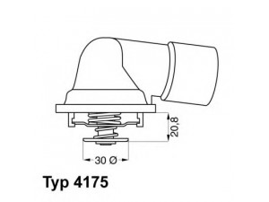WAHLER 4175.92D termostatas, aušinimo skystis 
 Aušinimo sistema -> Termostatas/tarpiklis -> Thermostat
13 38 067, 13 38 084, 13 38 432