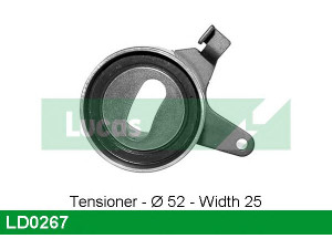 LUCAS ENGINE DRIVE LD0267 įtempiklio skriemulys, paskirstymo diržas