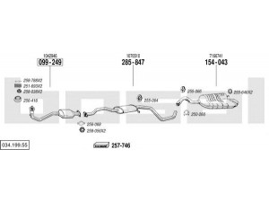 BOSAL 034.199.55 išmetimo sistema 
 Išmetimo sistema -> Išmetimo sistema, visa