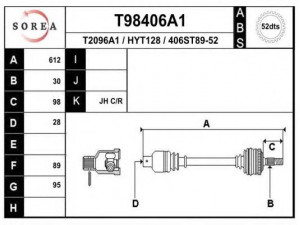 EAI T98406A1 kardaninis velenas
495002B610