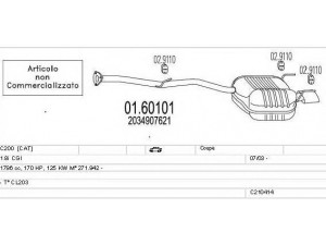 MTS C210414007798 išmetimo sistema 
 Išmetimo sistema -> Išmetimo sistema, visa
