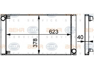 HELLA 8MK 376 719-101 radiatorius, variklio aušinimas 
 Aušinimo sistema -> Radiatorius/alyvos aušintuvas -> Radiatorius/dalys
17 11 7 787 442, 17 11 7 794 836