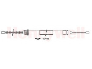 BENDIX 431237B trosas, stovėjimo stabdys 
 Stabdžių sistema -> Valdymo svirtys/trosai
7700802685