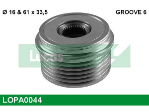 LUCAS ENGINE DRIVE LOPA0044 laisvos eigos sankaba, kint. sr. generatorius 
 Diržinė pavara -> Laisvos eigos sankaba, kint. sr. generatorius
028903119AJ, 377903015